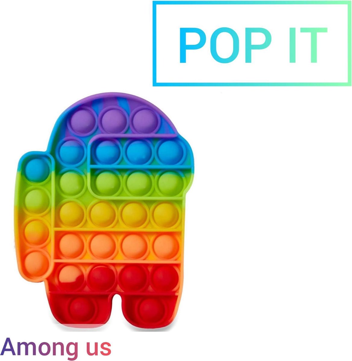 Pop IT | Among us  Regenboog | Meisjes√ jongens√ volwassenen√ | Cadeautip